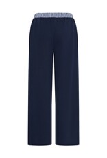 ICHI Pinda Lounge Pant with Waistband Feature in Maritime Blue