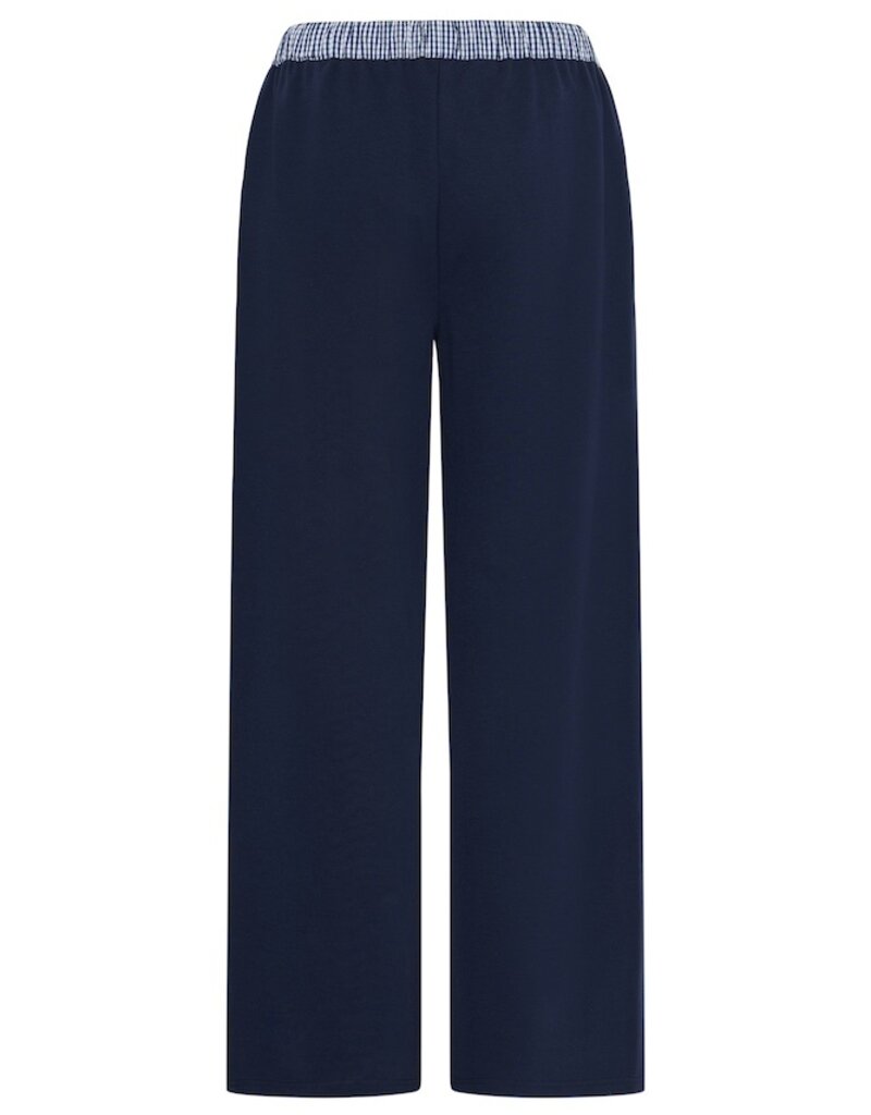 ICHI Pinda Lounge Pant with Waistband Feature in Maritime Blue