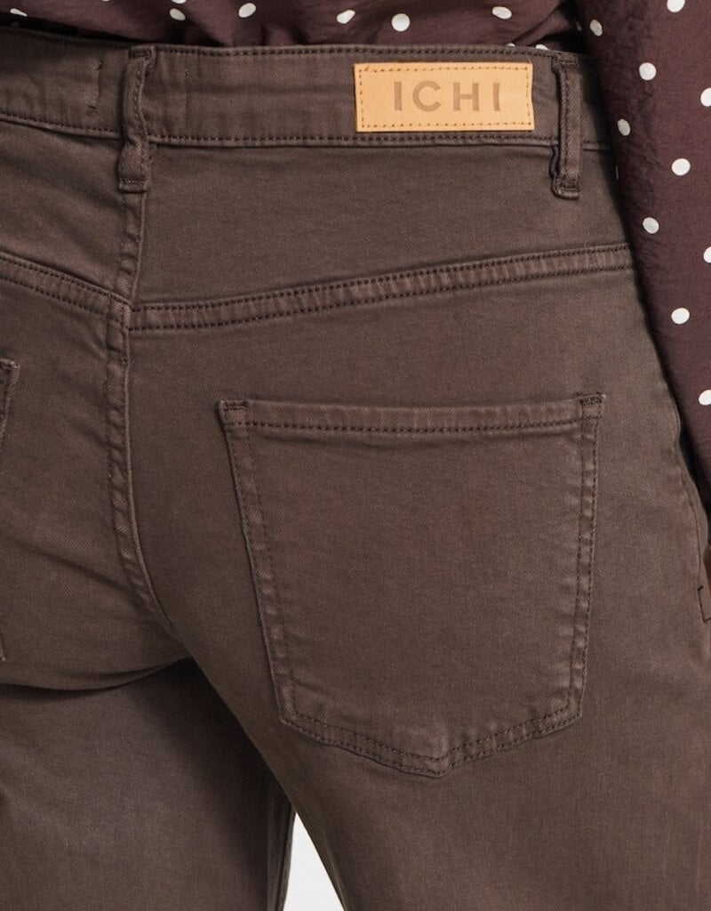 ICHI Ziggy Wide Leg Denim in Coffee Bean