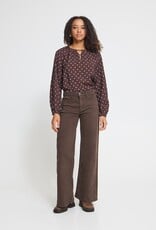 ICHI Ziggy Wide Leg Denim in Coffee Bean