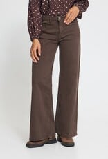 ICHI Ziggy Wide Leg Denim in Coffee Bean