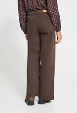 ICHI Ziggy Wide Leg Denim in Coffee Bean
