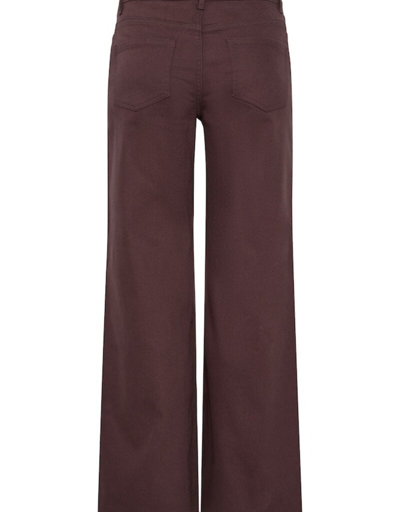 ICHI Ziggy Wide Leg Denim in Coffee Bean