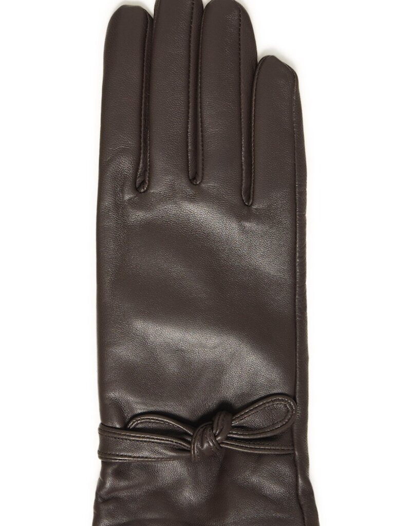 B.Young Vante Leather Glove with Bow Detail
