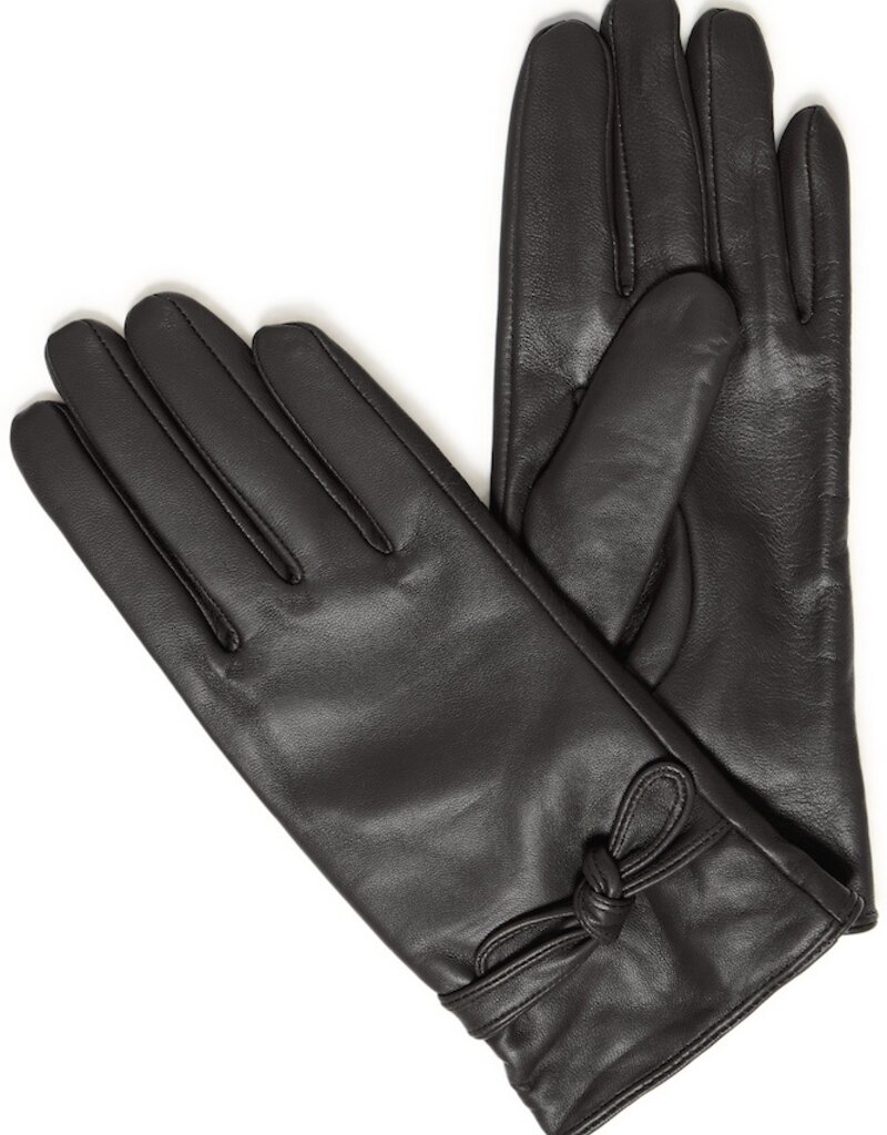 B.Young Vante Leather Glove with Bow Detail