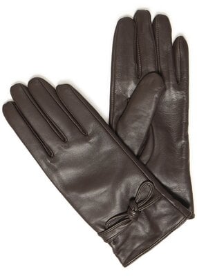 B.Young Vante Leather Glove with Bow Detail