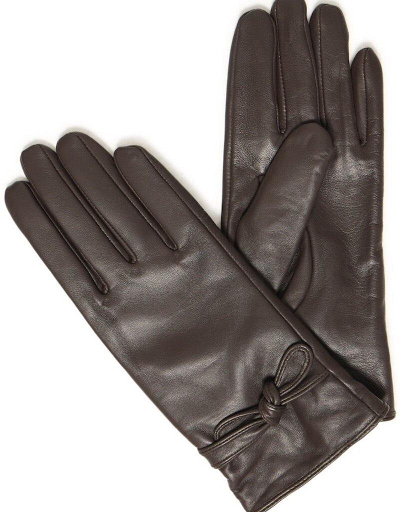 B.Young Vante Leather Glove with Bow Detail