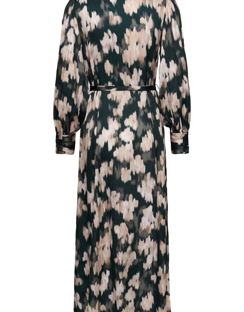 Part Two Ciluca Midi Dress in Green Blurred Floral