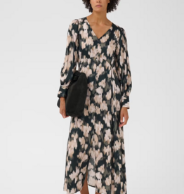Part Two Ciluca Midi Dress in Green Blurred Floral