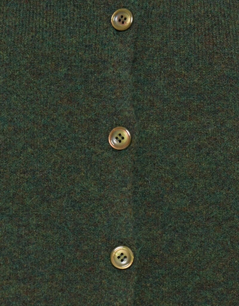 ICHI Panora Waistcoat in Rosin Melange Green
