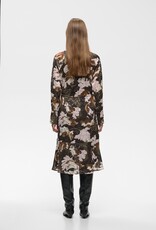 InWear Mason Short Dress in Mixed Brown Floral with Adjustable Waist Ties