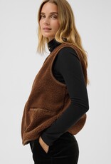 Part Two Camelie Teddy zip-up in Downtown Brown