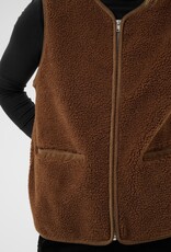 Part Two Camelie Teddy zip-up in Downtown Brown