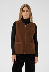 Part Two Camelie Teddy zip-up in Downtown Brown