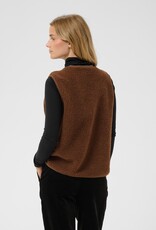 Part Two Camelie Teddy zip-up in Downtown Brown