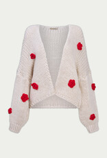 ASTRID Mila Rose Embellished Cardigan in Cream