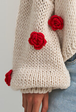ASTRID Mila Rose Embellished Cardigan in Cream