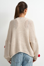 ASTRID Mila Rose Embellished Cardigan in Cream