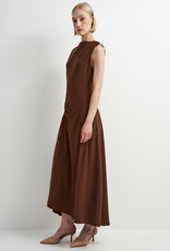 ASTRID Blyth Midi Jersey Dress in Brown