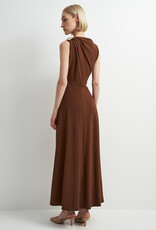 ASTRID Blyth Midi Jersey Dress in Brown
