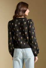 Saltwater Luxe Margow Pullover Knit in Black Floral