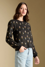 Saltwater Luxe Margow Pullover Knit in Black Floral