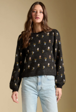 Saltwater Luxe Margow Pullover Knit in Black Floral