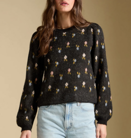 Saltwater Luxe Margow Pullover Knit in Black Floral