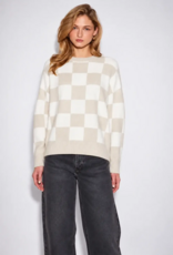 John and Jenn Hugo Pullover Knit in Mellow Check