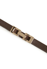ICHI Sif Chain Buckle Belt in Chicory Coffee