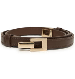 ICHI Sif Chain Buckle Belt in Chicory Coffee