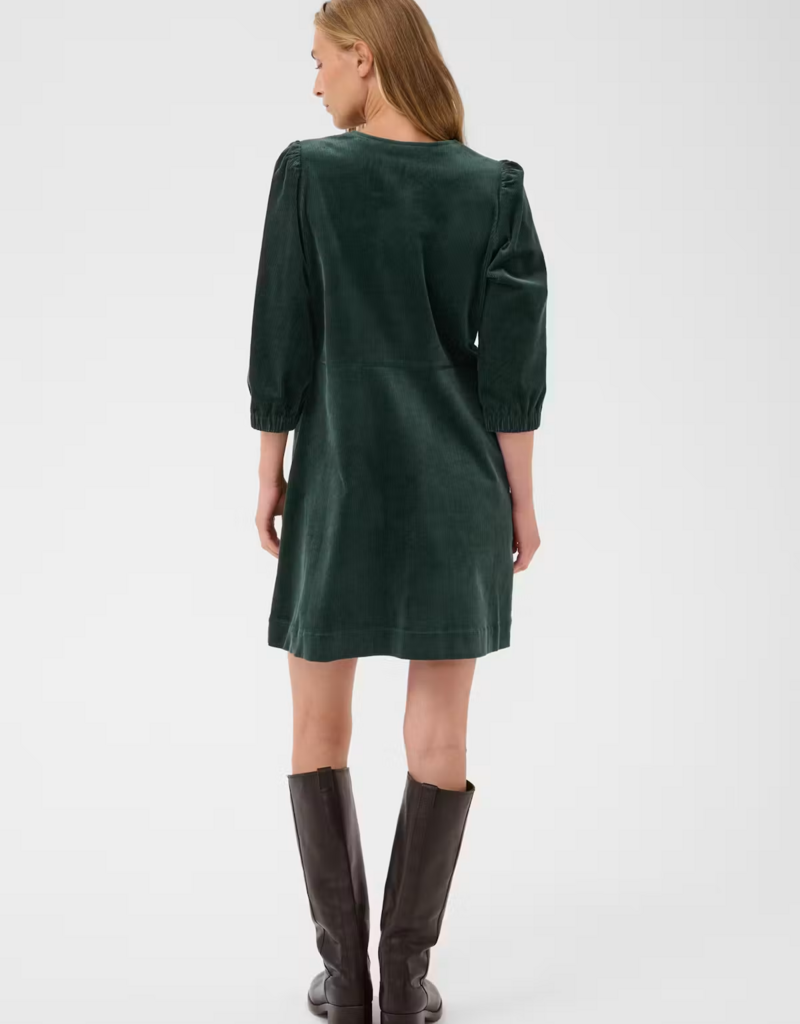 Part Two Corinna Short Corduroy Dress in Green Gables