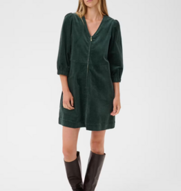 Part Two Corinna Short Corduroy Dress in Green Gables