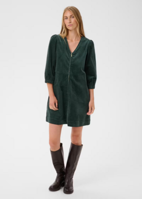 Part Two Corinna Short Corduroy Dress in Green Gables