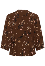 Part Two Constantina Button up Blouse in Downtown Brown
