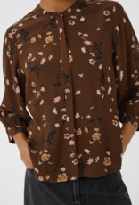 Part Two Constantina Button up Blouse in Downtown Brown
