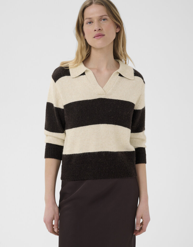 Part Two Charlott Pullover in Whitecap Gray Stripe