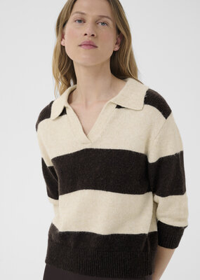 Part Two Charlott Pullover in Whitecap Gray Stripe