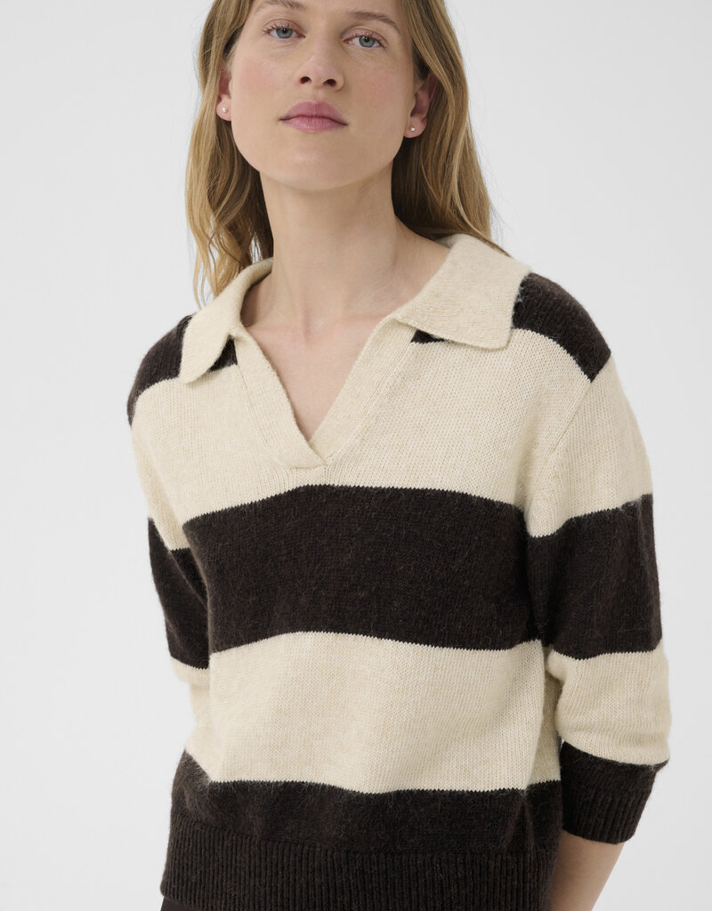 Part Two Charlott Pullover in Whitecap Gray Stripe