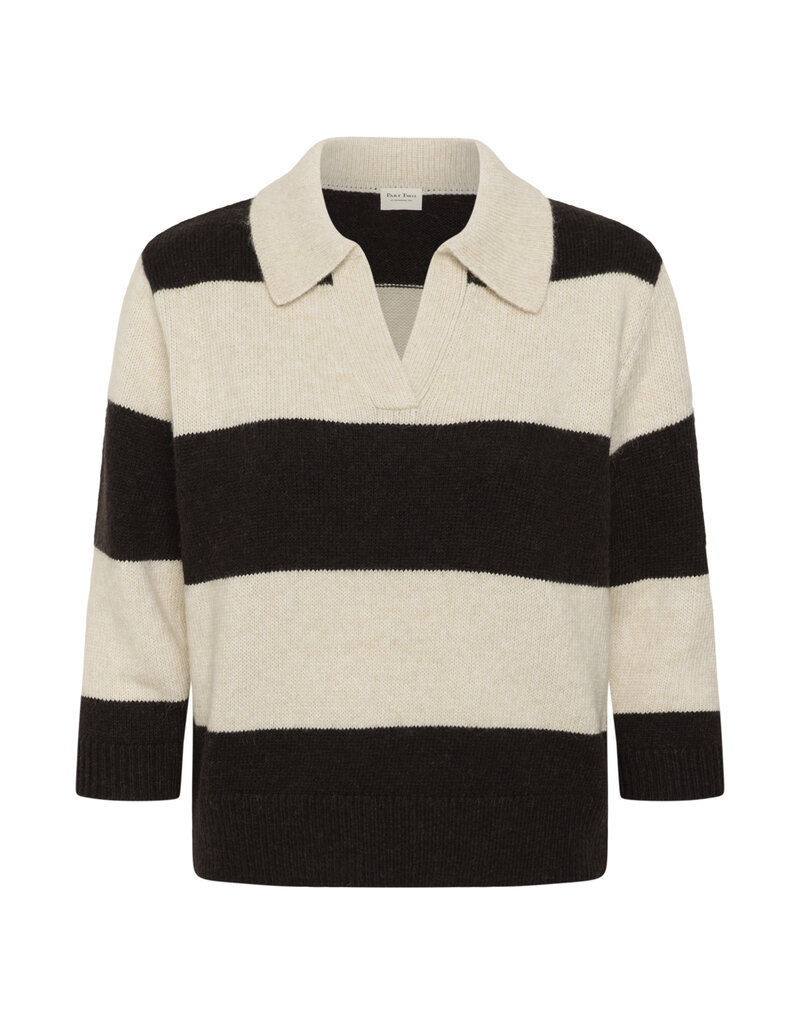 Part Two Charlott Pullover in Whitecap Gray Stripe