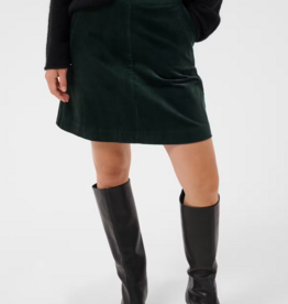 Part Two Lings Corduroy Skirt in Green Gables