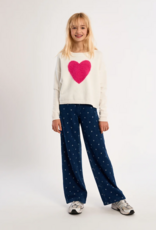 Molly Bracken Kids Emmy Kids Heart Pullover in Ecru