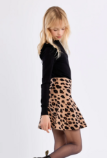 Molly Bracken Kids Erin Kids Cheetah Skirt in Camel