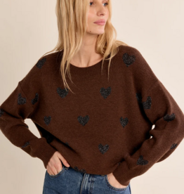 Molly Bracken Brandi Knit Heart Pullover