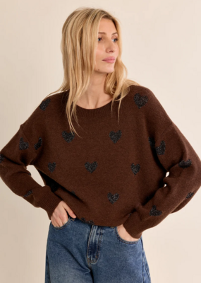 Molly Bracken Brandi Knit Heart Pullover