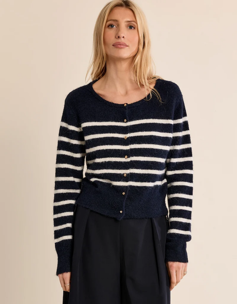Molly Bracken Brodi Stirpe Cardigan in Navy