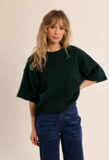 Molly Bracken Brea Short Sleeve Knit in Forest Green