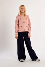 Molly Bracken Kids Brandi Kids Heart Pullover in Pink