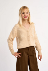 Molly Bracken Kids Bella Bow Kids Cardigan in Beige