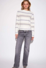 John and Jenn Skyler Striped Pullover in Heather Lilac